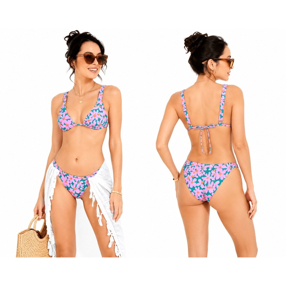 Women's Triangle Bikini Top by Wild Fable |Medium Pink M New With Tags